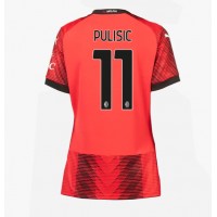 Zenski Nogometni Dres AC Milan Christian Pulisic #11 Domaci 2023-24 Kratak Rukav